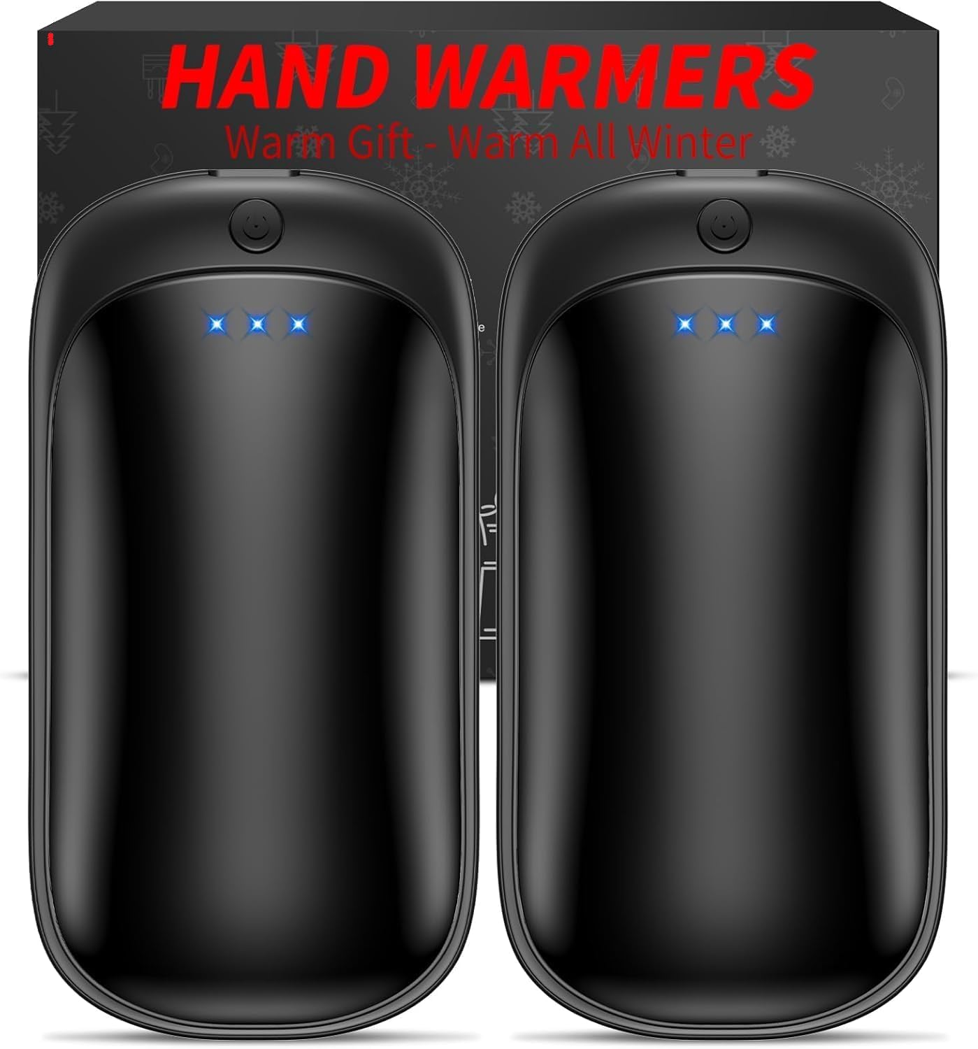 Photo 1 of 2 Pack Hand Warmers Rechargeable, USB 2 in 1 Handwarmers Reusable, Quick Charge Portable Hand Warmers, Pocket Size Electric Handwarmers, Gifts for Christmas, Outdoor, Indoor, Hunting, Camping