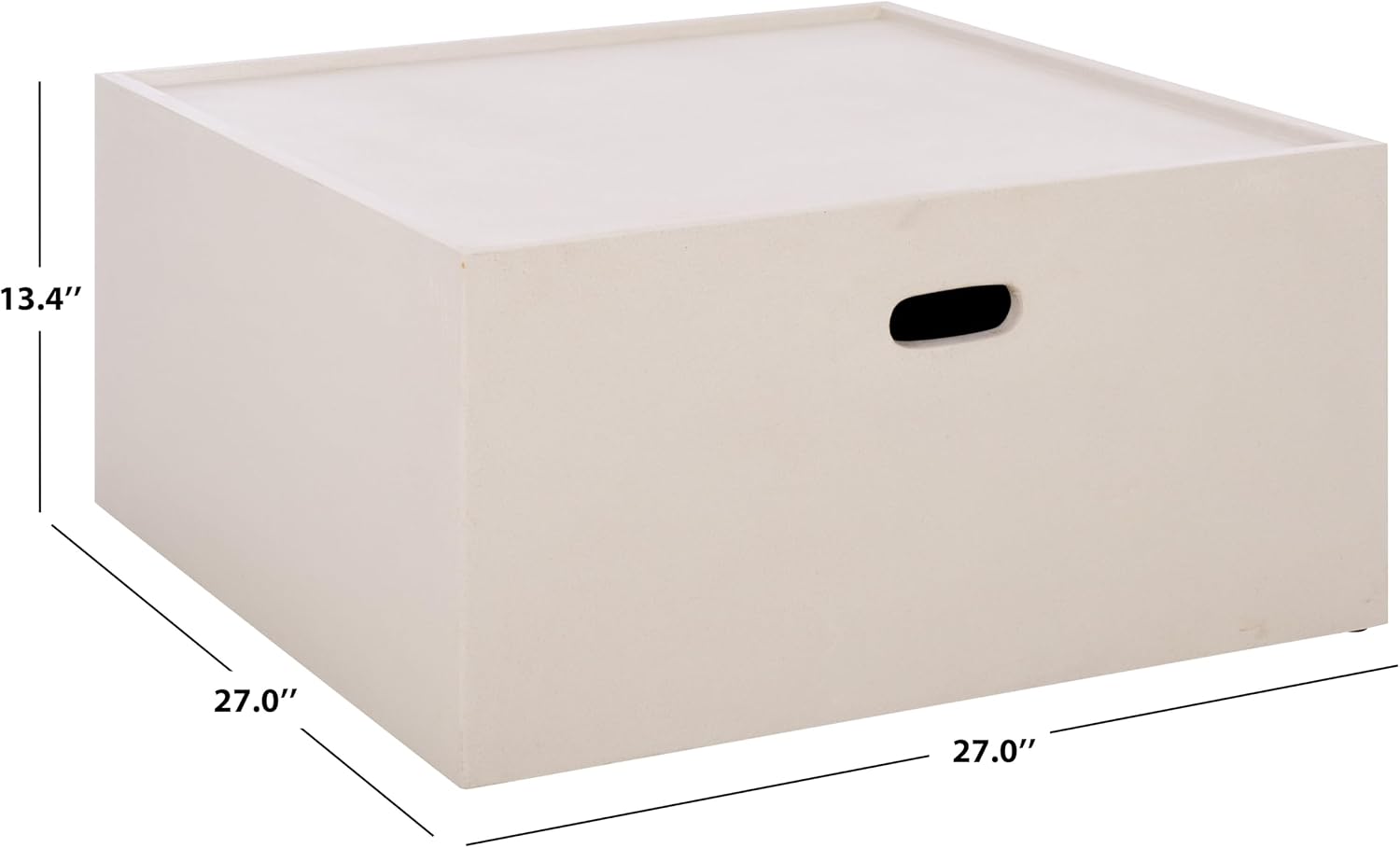 SAFAVIEH Outdoor - Georgia Square Coffee Table - White - Fully Assembled - Weather Resistant - Ideal for Deck, Patio, Backyard, 27" W x 27" D x 13.4" H (PAT1302C)