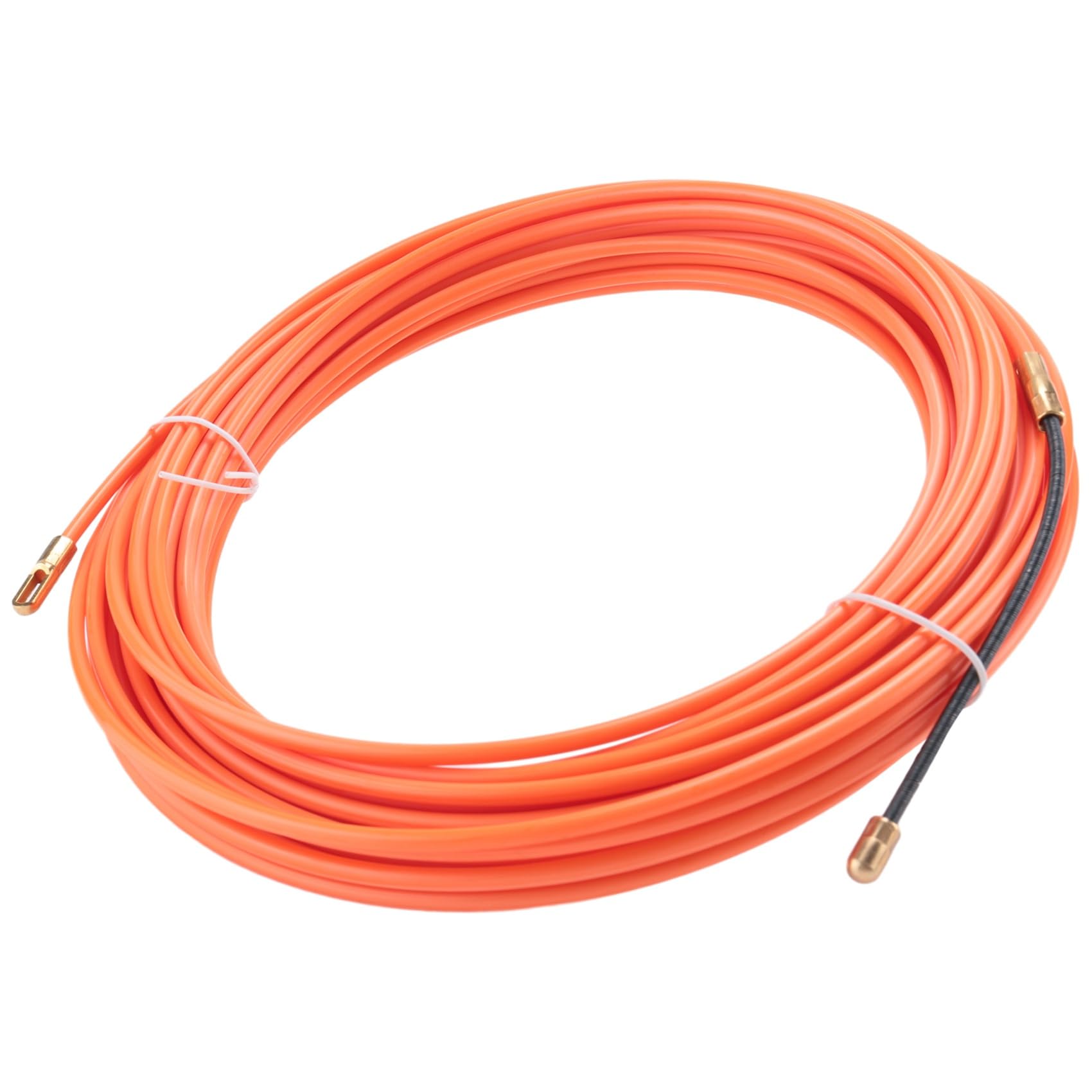 Xnuiasqe 4Mm 15 Meter Orange Guide Device Nylon Electric Cable Push Pullers Duct Snake Rodder Fish Tape Wire