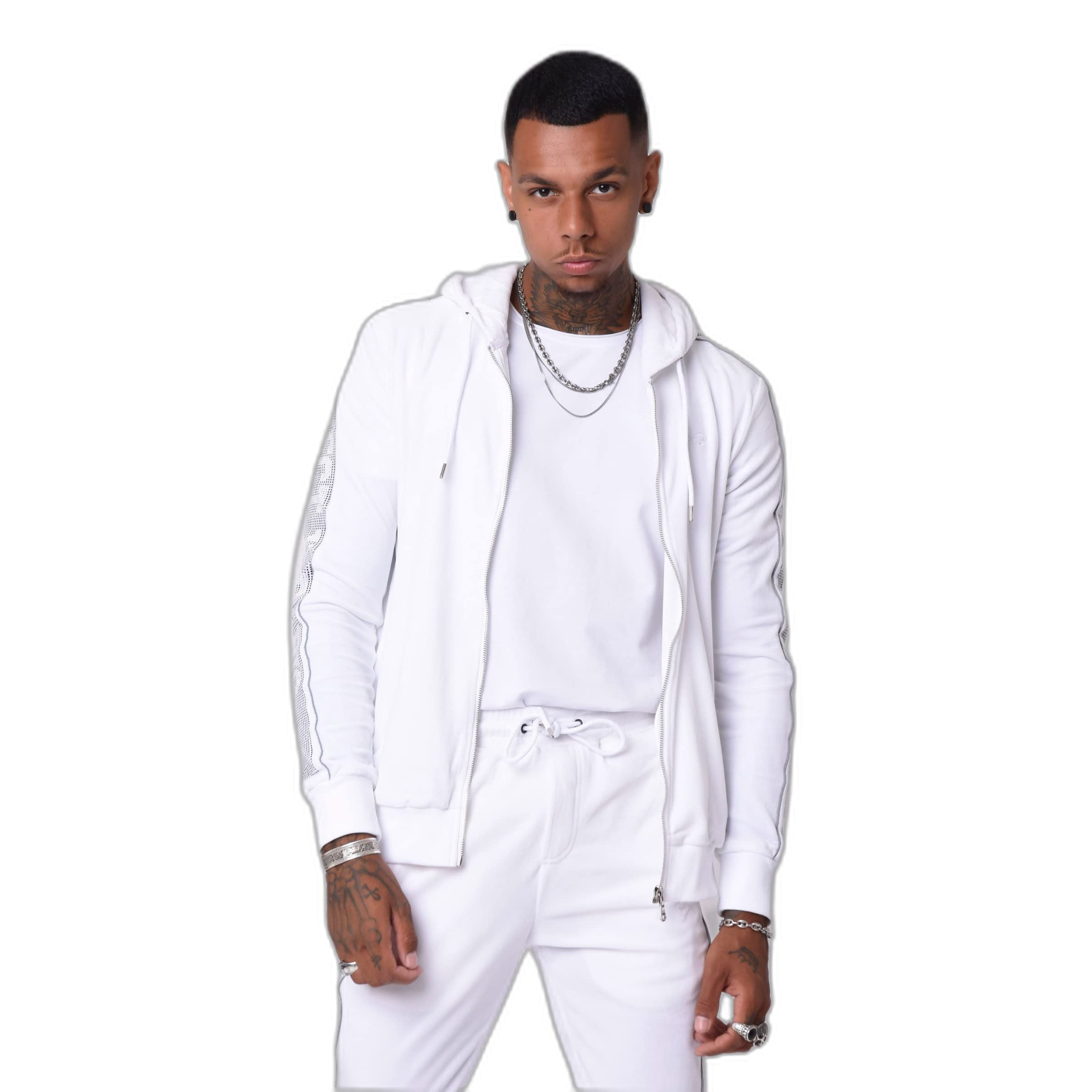 Project X Paris Veste à capuche bande logo strass