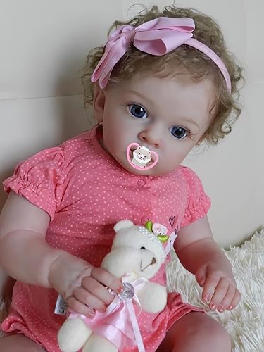 Wamdoll Juego de muñecas Reborn de vinilo de silicona de 24 pulgadas y 23.6in, con cuerpo pesado suave al tacto, recién nacido, princesa niña se ve
