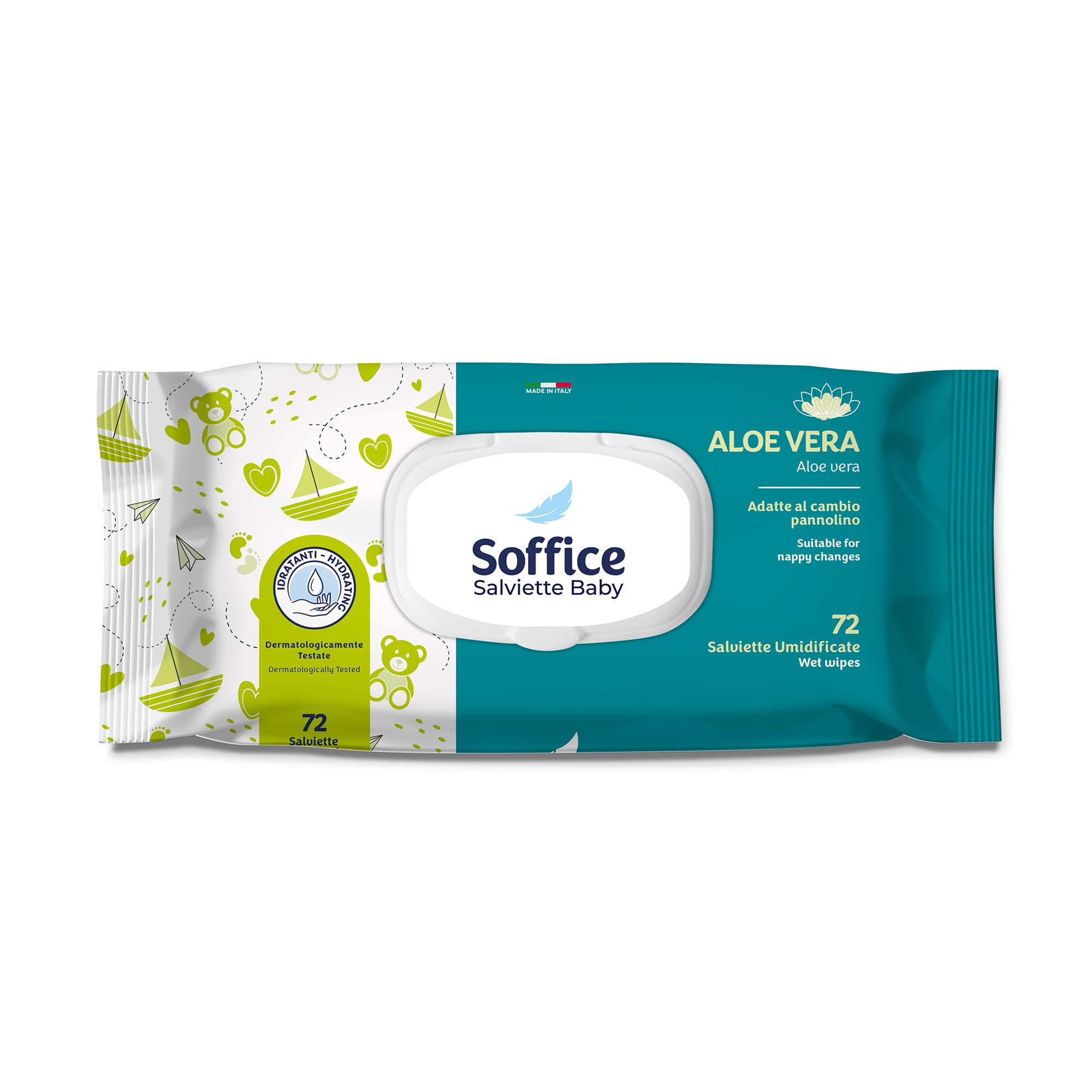 Baby Wipes for Babies: Baby Wipes 72 Pieces Pop-Up with Aloe – Accessories and Hygiene Products for Changing Nappies | Cleansing Wipes Ideal for Kindergarten and Babies – 12 Packs