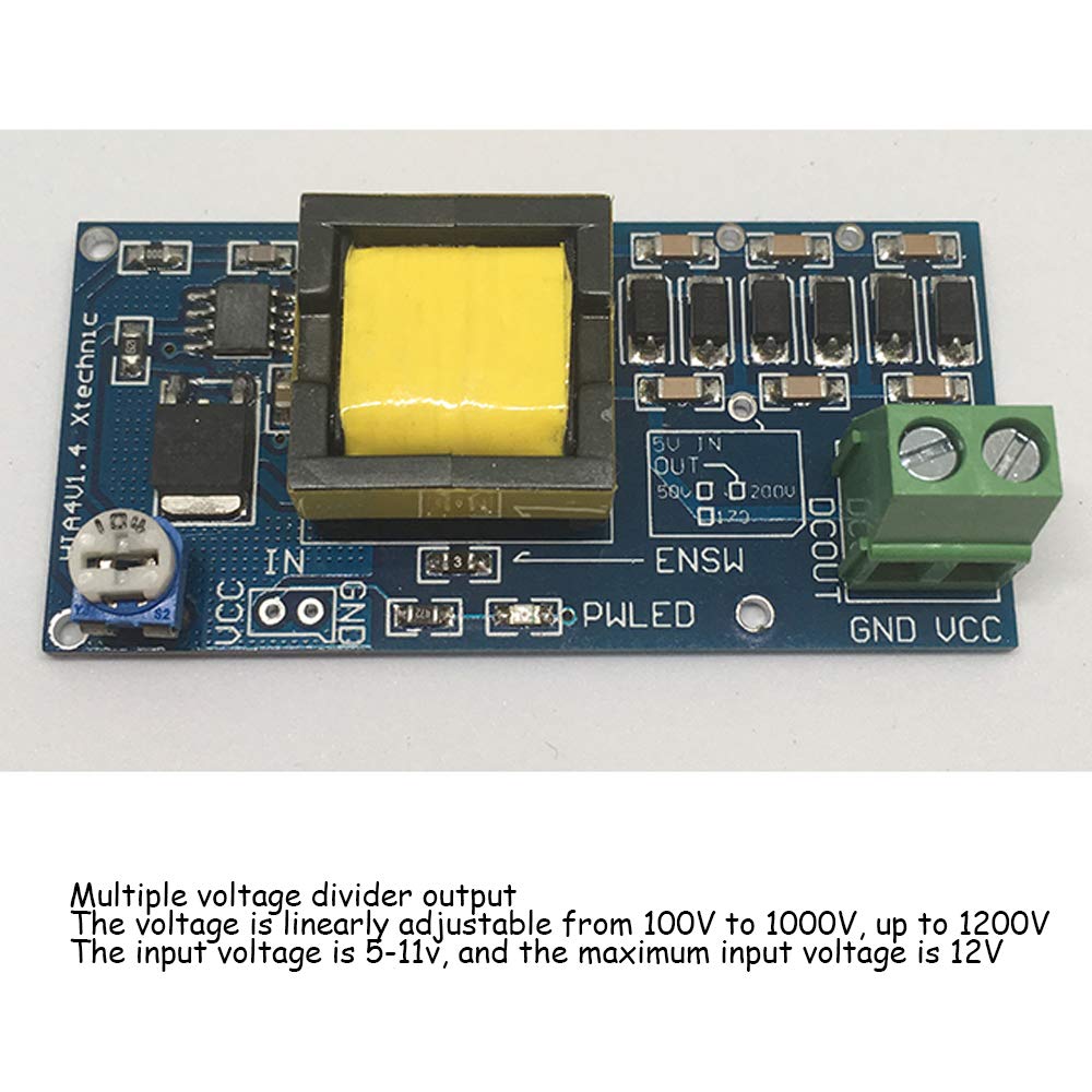 Hochspannungs DC DC Aufwärtswandler 5V 12V Aufwärtskonverter bis 300V 1200V Konnsator Lamodul Einstellbare Stromversorgung  502