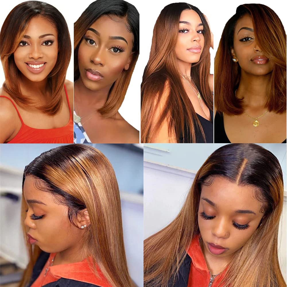 Ombre Bundles Human Hair 1B30 Brown Straight Human Hair Bundles Two Tone Black And Color 30 Bundles Human Hair 3 Bundles 24 26 28 Inch Ombre Straight Bundles