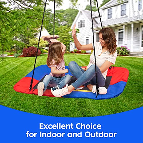 Saucer Tree Swing For Kids Adult Outdoor Yard Swing, Durable Steel Frame & Hanging Straps Height Adjustable #TOP4