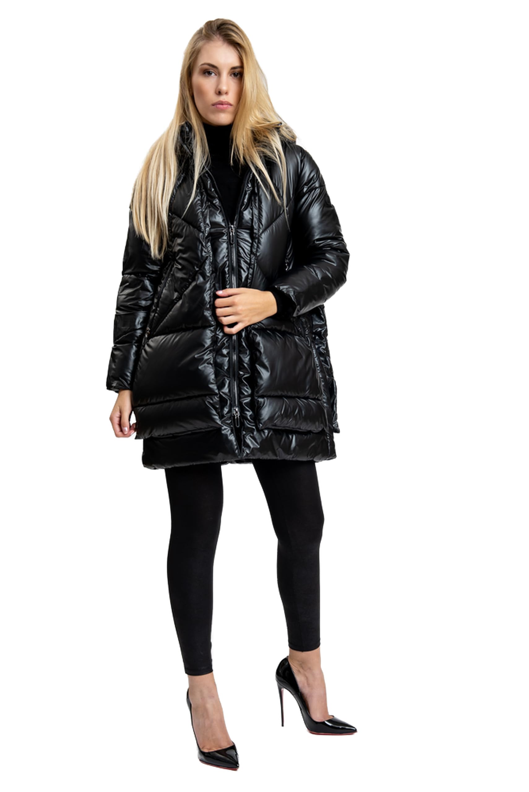 ICEPORT IPWJ06301-0208 GLAMOUR WOMAN PADDED JACKET Jacket Women's CAVIAR Size L