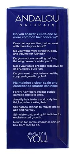 Miniatura 5 de Andalou Naturals Age Defying - Sistema de tratamiento para adelgazamiento del cabello, kit de 3 piezas, champú, 11.5 onzas