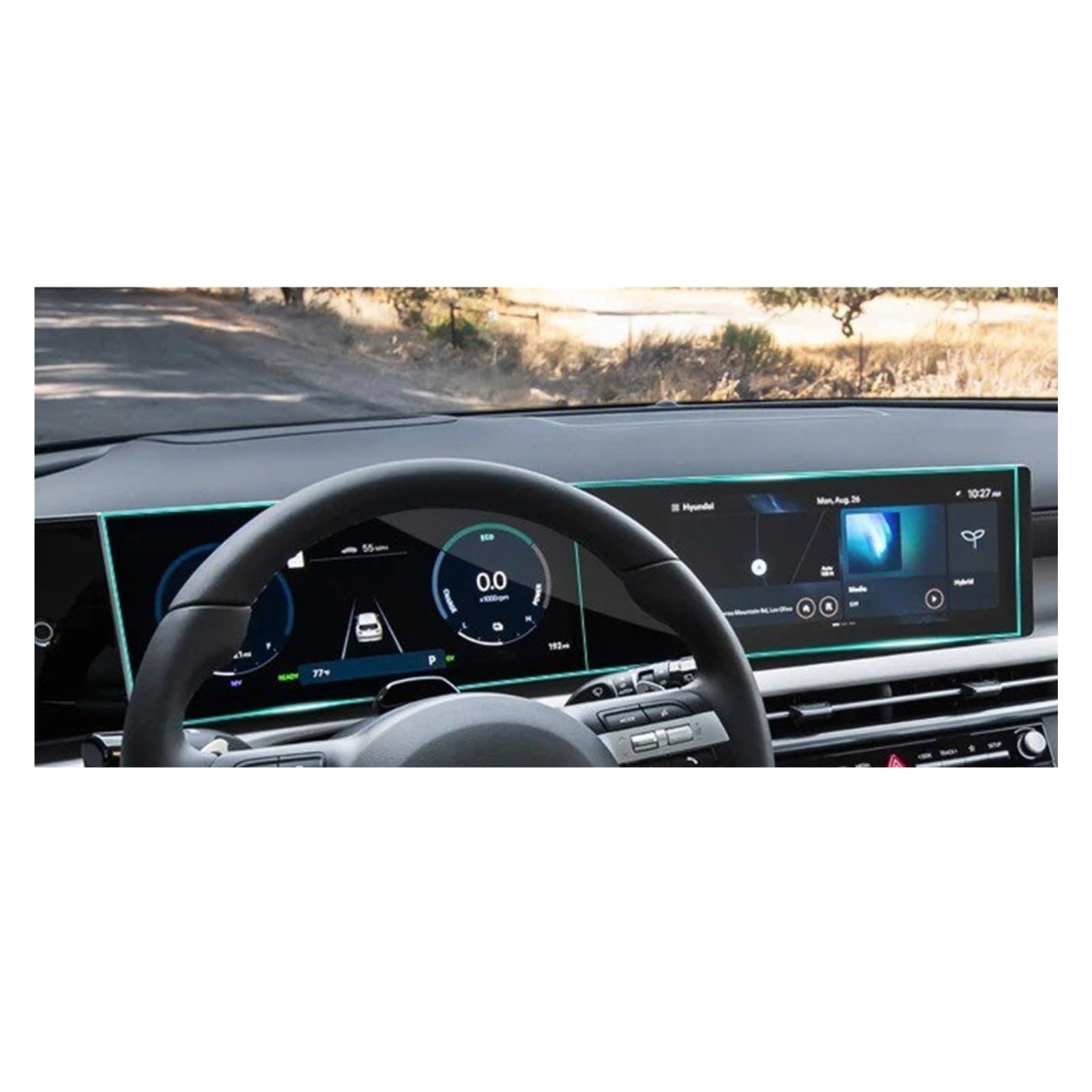 per Hyundai Tucson 24-2025 Set di pellicole protettive per Schermo Auto in Vetro temperato per autoradio GPS Navigazione Navi Pellicola Protettiva (Pellicola per climatizzatore)