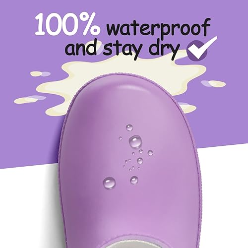 Miniatura 3 de KomForme - Botas impermeables de goma con asas para la lluvia en color mate para niñas