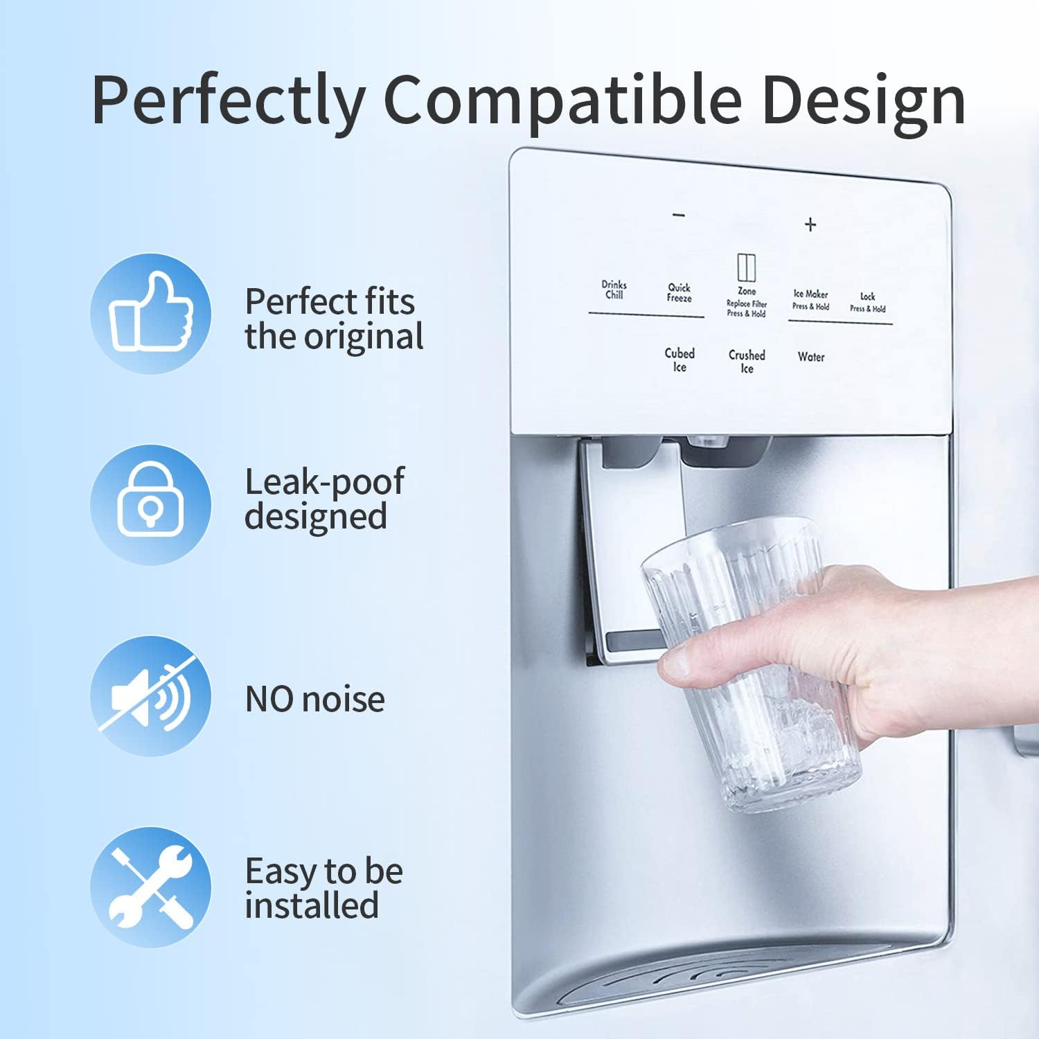 BELVITA ADQ747935 Water Filter Replacement for LG LT1000P/PC/PCS, ADQ74793501 LT1000PC ADQ74793502, LFXS26973S, Kenmore Elite 9980, MDJ64844601, LMXS28626S, LMXS30796S, LMXC23796S, 3 Pack - Image 7