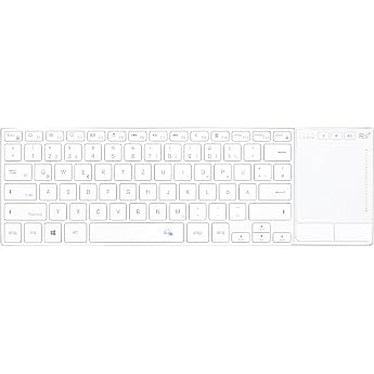 Rii Wireless Keyboard with Touchpad, Two Connection Modes, Wireless Keyboard, Small Wireless Keyboard for Laptops/Smart TVs, 
