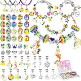 BOOJALOO Charm Bracelet Making Kit for Girls, Jewelry Making Supplies European Beads Charm Pendants