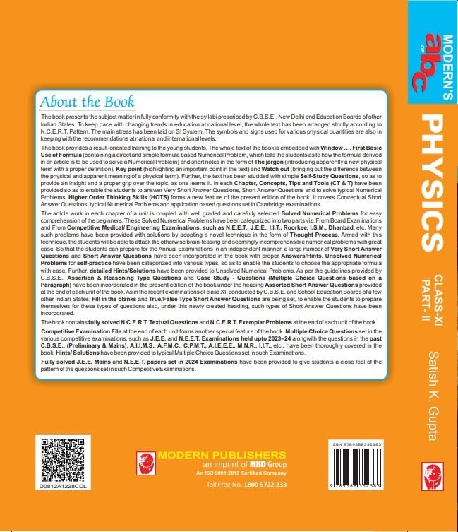 Image of MOD ABC OF PHYSICS CLASS-11 (PART-1 & 2) SATISH GUPTA (2025)