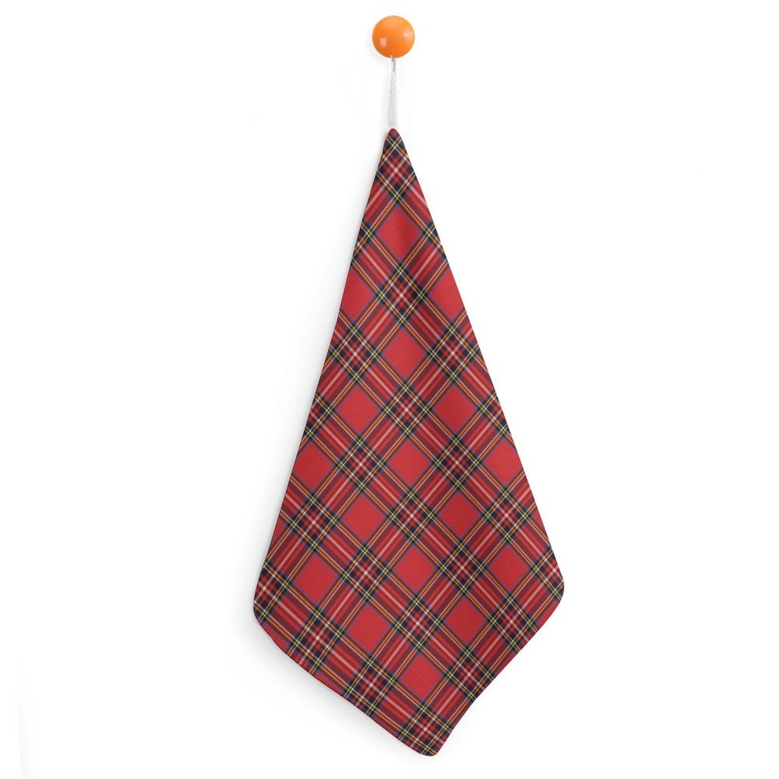 CGSBNGHA Red Buffalo Plaid Hand Towel Hanging Face Towels Cleaning Cloths Handkerchief for Bathroom Kitchen