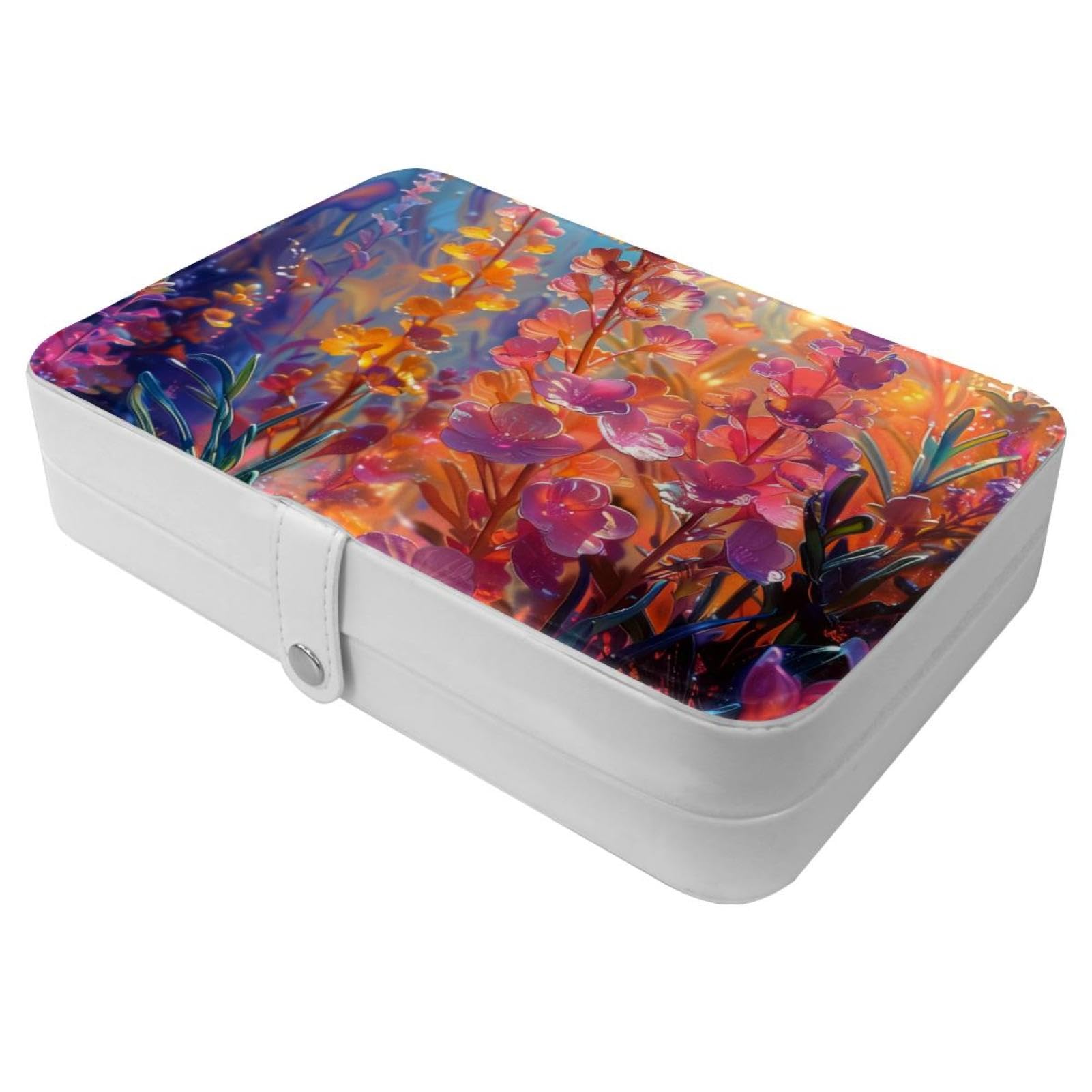 Boîte de rangement de bijoux fleur en cristal au design élégant et durable