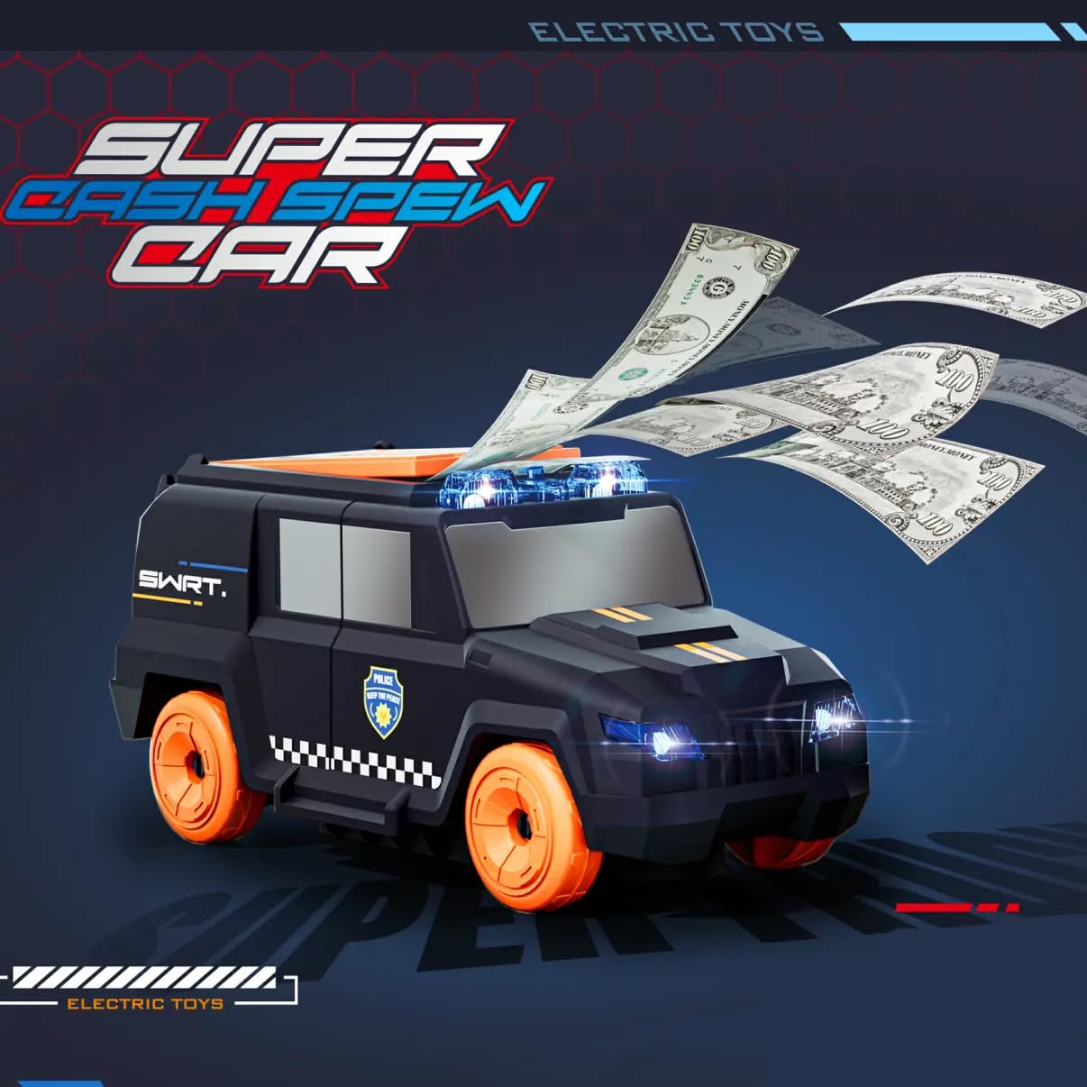 EUPHORIA Super Spray Money Car Toy | Party Money Gun for Fun and Entertainment (Black)