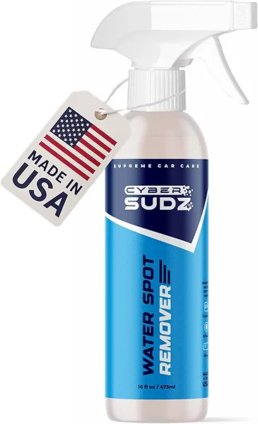 CyberSudZ Water Spot Remover For Cars - Water Stain Remover for Glass, Metals, Plastic & Paint - Natural Ingredients Safe for Cars, Home, Truck, Motorcycles & Boats, Made in USA, 16 fl. oz.