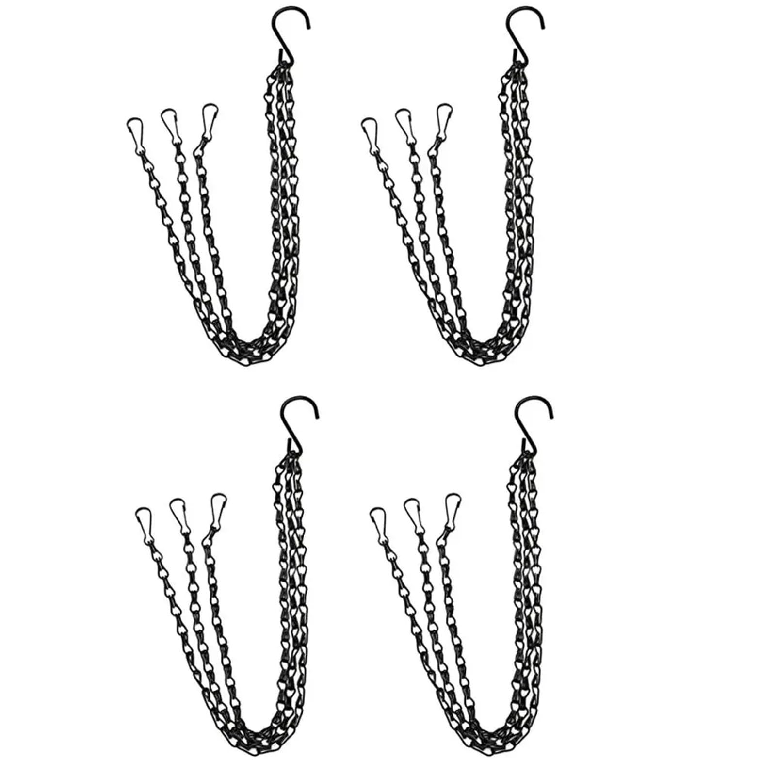 WUYXTO 4 Pcs Heavy Duty Hanging Flower Basket Planter Pot Replacement Chain Hanger Hooks For plant