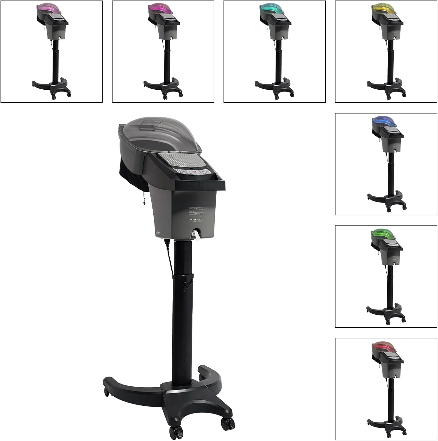 Salon Hair Steamer, 700W 7 Color Light Professional O3 Ozone Salon Micro Mister Height Adjust Hair Hairdressing Color Processor Machine HairTreatment Machine (Black) - Image 7