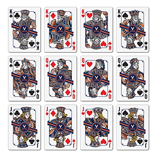 Image of YouTheFan NCAA Officially-Licensed Playing Cards - Original Artwork on All face Cards and Jokers - Team's Official Colors - Quality Linen Texture - Designed in The USA