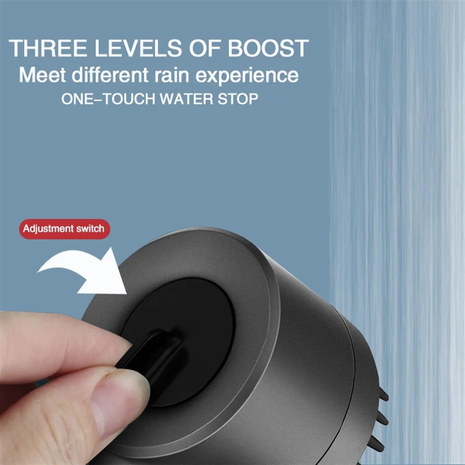 Soffione Doccia Soffione Doccia Getto Regolabile a 3 modalità ad Alta Pressione con Filtro a Spazzola massaggiante a Pioggia Accessori da Bagno(Cartridge 5PCS)