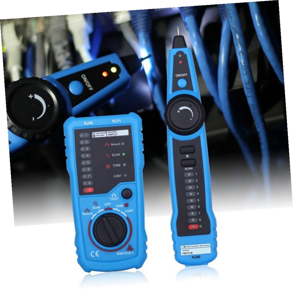 Professional Anti-Jamming Network Line Tester with Battery Multi-Function Telephone Line Tracer for Reliable Connectivity
