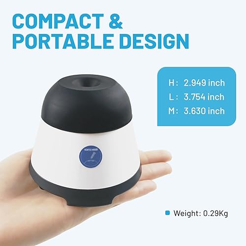 Miniatura 5 de Mezclador Vortex con inicio táctil, mezclador de pintura con velocidad fija 3500 RPM, vórtice para pinturas acrílicas, esmalte de uñas, pigmento,