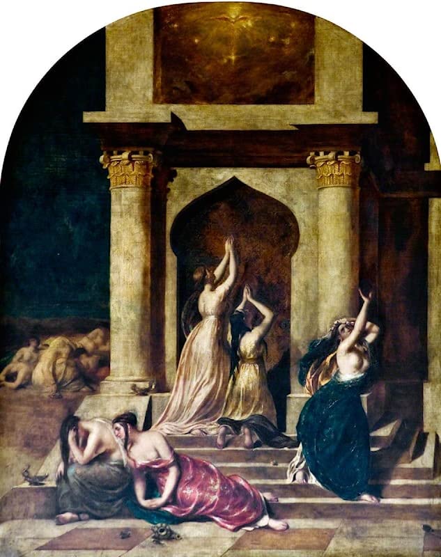 Toile Le Vergini Sagge William Etty cadeau ideal d'art et culture pour pendaison de cremaillere