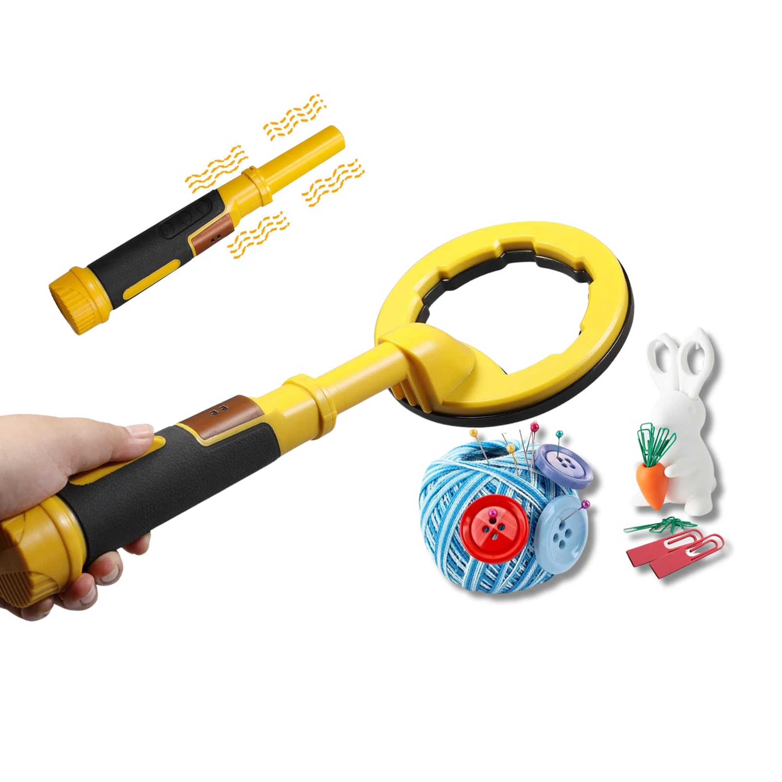 Pinpointer Metal Detector Portatile a Scansione IP68 Impermeabile Suono e Vibrazione di Tre Modalità ad Alta Sensibilità per Caccia di Oro Tesoro
