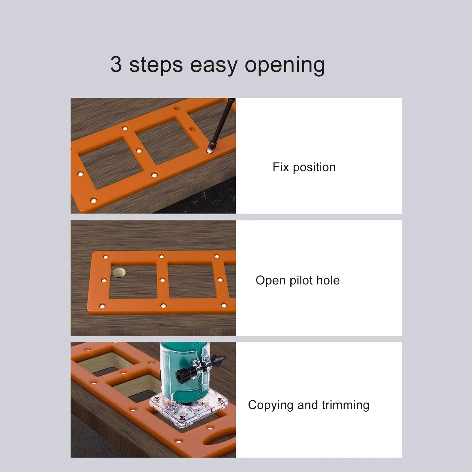 Electrical Socket Back Box Template 70x70mm, 86 Type Outlet Cutter for Electricians Tools, Default - Image 2