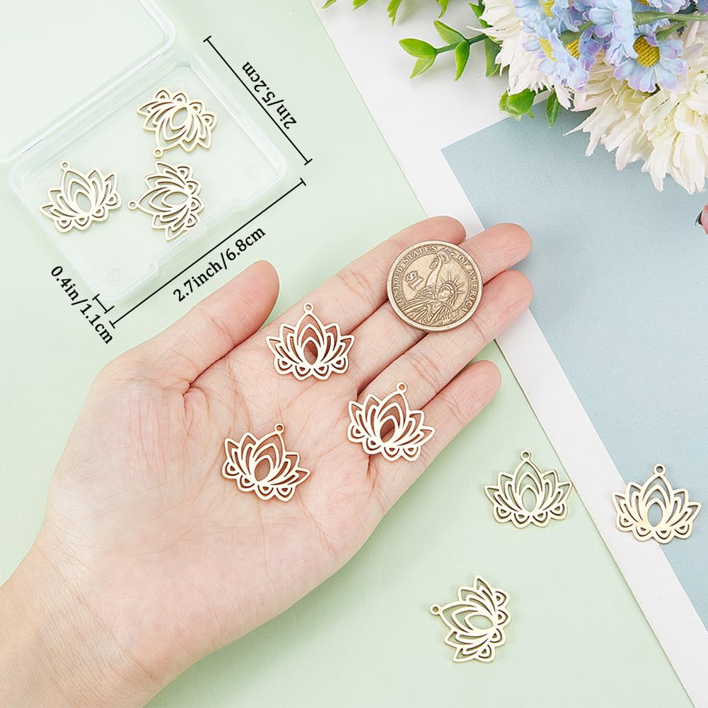 Beebeecraft – 10 Ciondoli Sole Fiore In Ottone Placcato Oro 18K – Con Zirconi Cubici E Vetro – Per Bigiotteria Fai-da-te