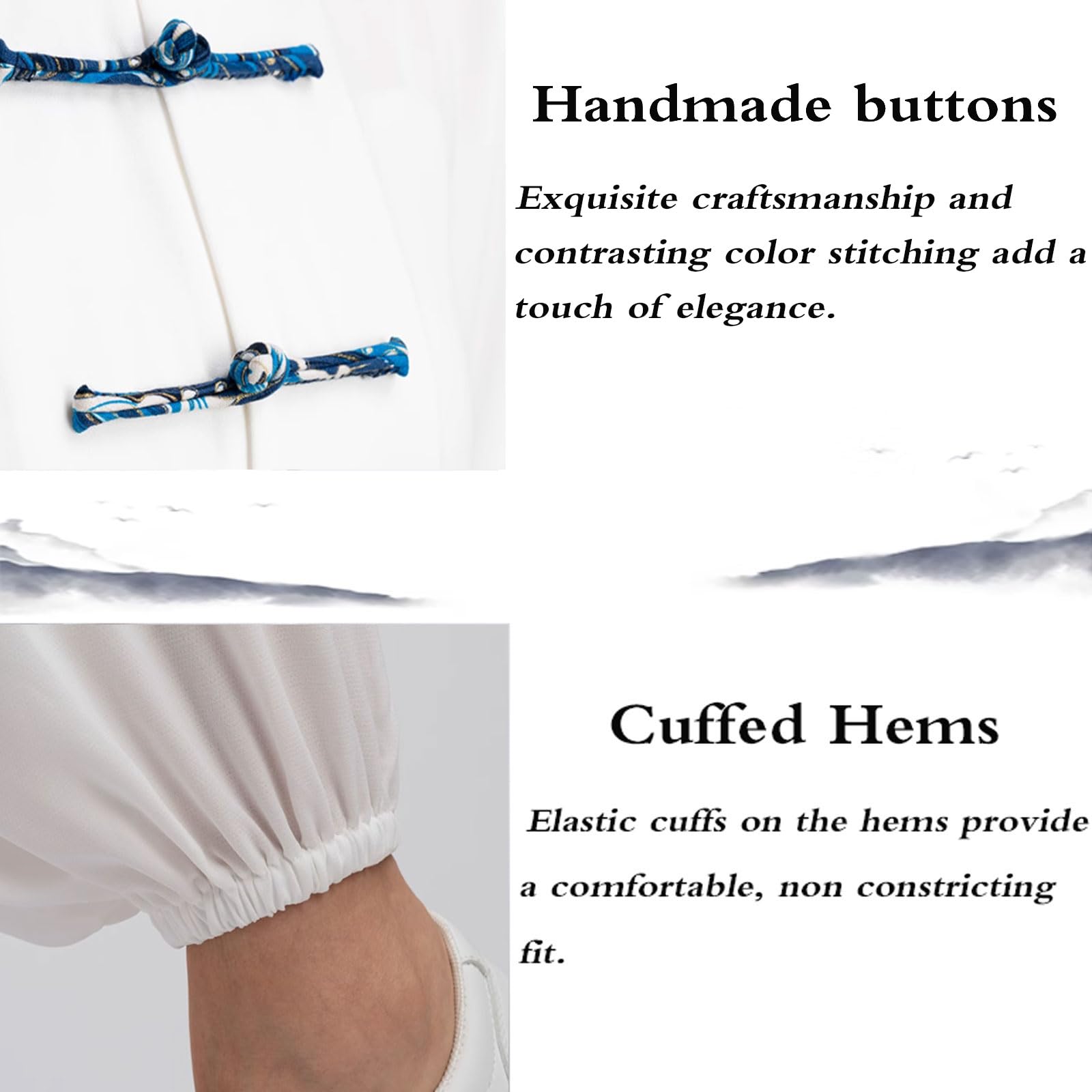 Chinesische Kampfkunst Training Kleidung,Herren Kungfu Tang Anzug,Damen Tai Chi Trainingsanzug,Wing Chun Taichi Uniform,Unisex,Atmungsaktiv,geschmeidig,für Meditation und Qigong