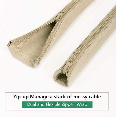 Miniatura 3 de Funda flexible para organización de cables con cremallera, sistema organizador de cables extensible, soporte de cubierta de cable de alambre,