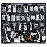 ShawFly Nähfußzubehör 32-teiliges Set Nähfuß Multifunktions-Nähfußanzug Kombination Allgemeines Nähfußset für Brother, Singer, Teflonfuß, Janome, AEG, Carina, W6 Nähmaschinen