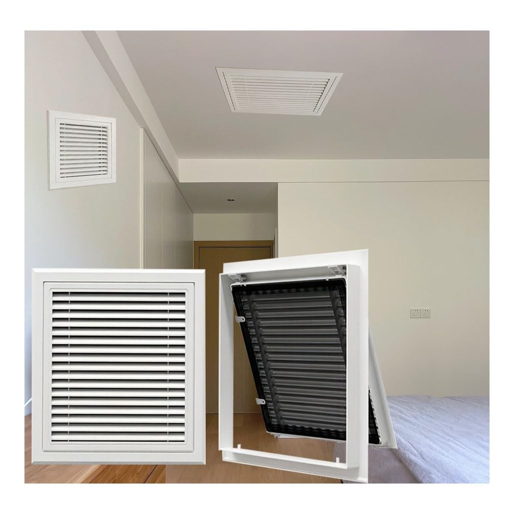 Griglia di Ventilazione, 22x24 Pollici, in Alluminio Bianco, per Prese d'Aria di Ritorno - Griglia HVAC per pareti/soffitti, Filtro Rimovibile, aspirazione Aria Fredda, Flusso d'Aria efficie