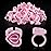 ZXMFDZ 100PCS Glue Rings Lash Rings for Glue, Pigment Rings for Eyelash Extensions Eyelash Glue Holder Lash Glue Ring Smart Disposable Cups Pink