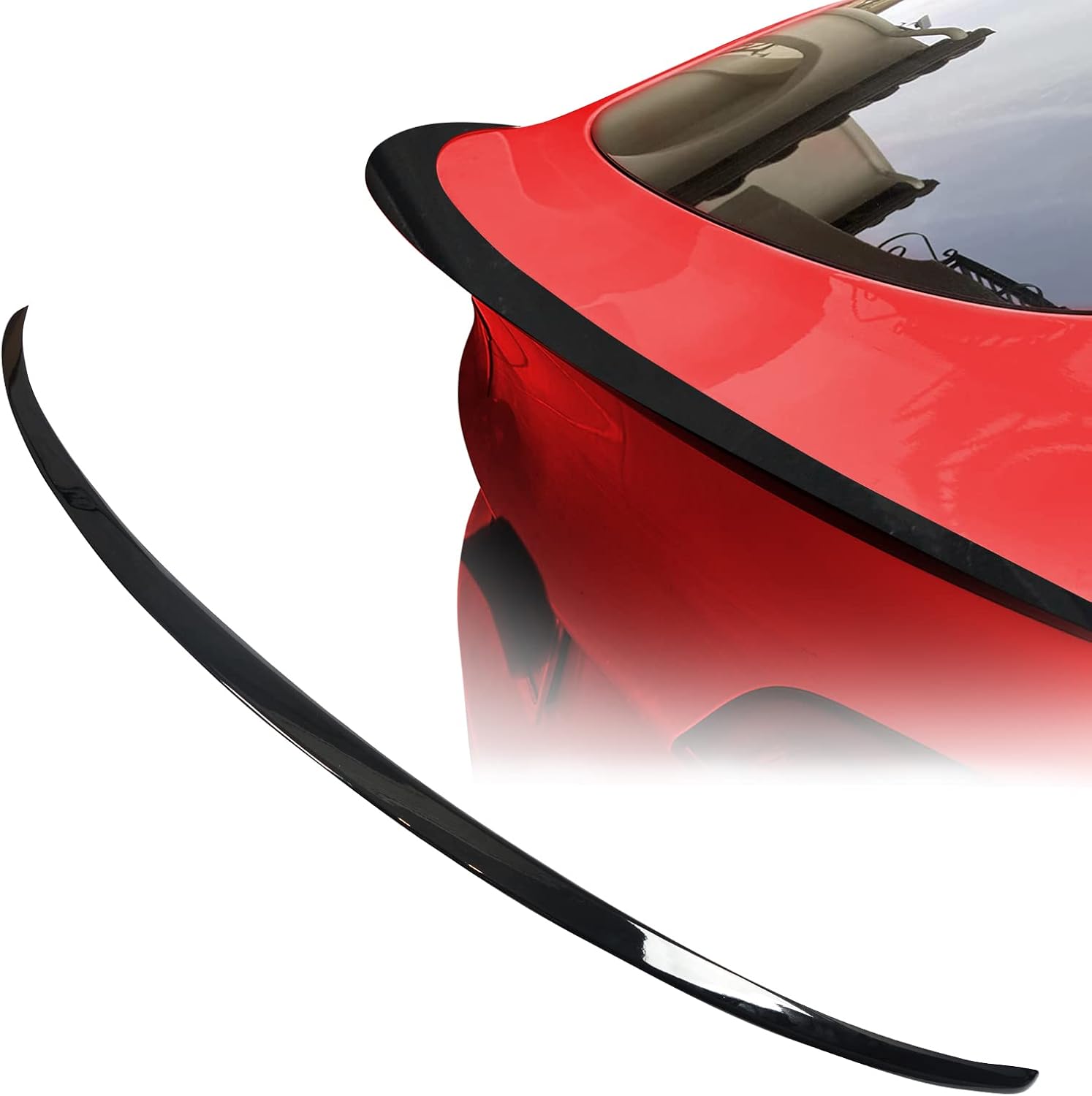 Compatible with Tesla Model Y Rear Spoiler Wing Replacement for Model Y 2020 2021 2022 2023 2024 Rear Trunk Lip Tail Lid Accessories ABS Strong Adhesive Matte Black