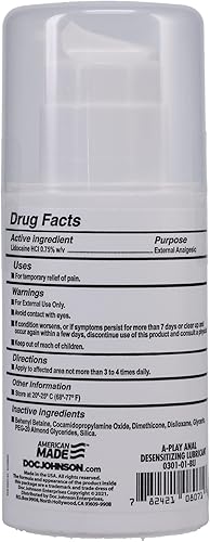 Miniatura 2 de Doc Johnson A-Play - Lubricante desensibilizante anal - Fórmula de gel - 3.4 oz (96g)