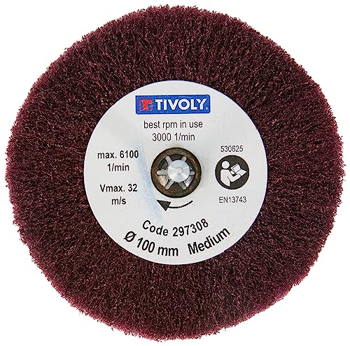 TIVOLY, Foam Abrasive Wheel for Drills, Extruded Nylon + Corundum Grains, 80 Grain - Image 3