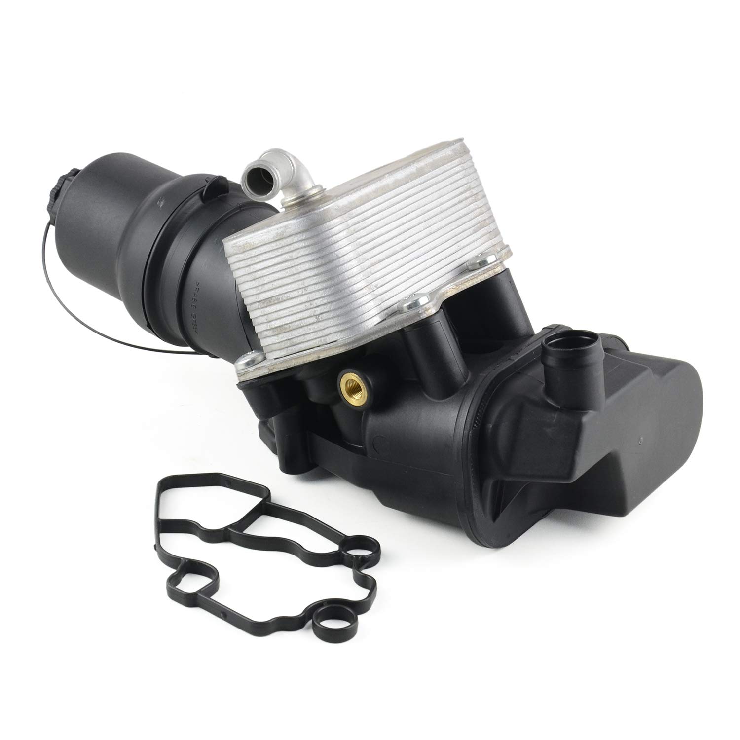 Filtro de aceite y carcasa y tapa y sello y enfriador de aceite Compatible con 2.0 TFSI / 2.0 R / 2.0 GTI 06D117021C 06F115397H 06F115397J