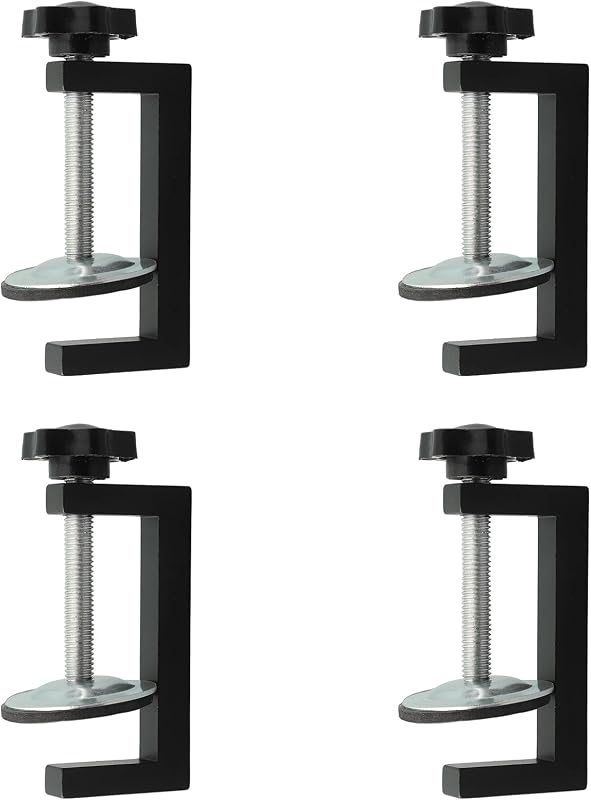 4 Pack Reversed C Clamps, 10-57mm Adjustable Metal Woodworking Clamps for Tabletop, Drilling and Bench Projects