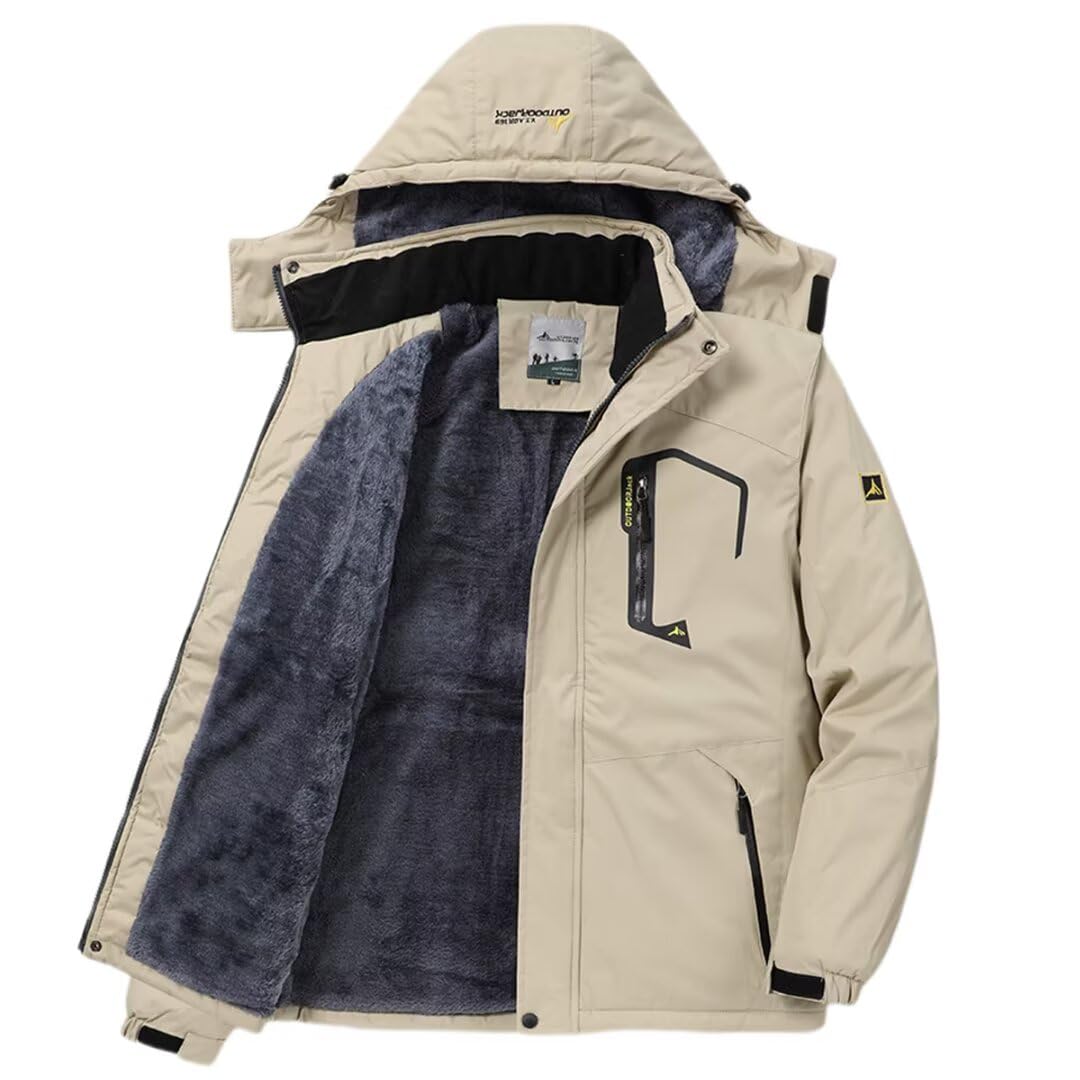 Yucahype アウトドアジャケット メンズ 多機能 L-6XL マウンテンジャケット 裏起毛 ウィンドブレーカー 登山ジャケット 防寒 防風 防水 Amazon.co.jp: [Yucahype] アウトドアジャケット メンズ 厚手 多機能 L