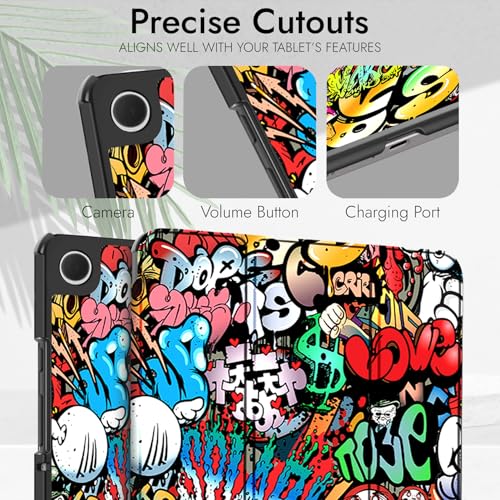 Image of Robustrion Cover for Samsung Galaxy Tab A11 / Galaxy Tab A9 Cover Case 8.7 inch, Flip Stand Cover Case for Samsung Galaxy Tab A9 / A11 Tablet Cover - Hippy
