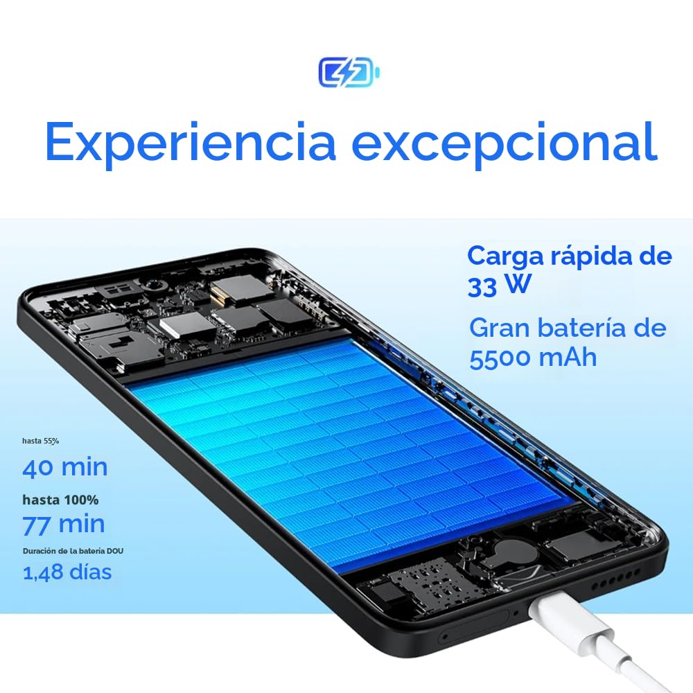 XIAOMI Redmi Note 14 4G 6GB + 128GB Smartphone 6.67 Pulgadas AMOLED 120Hz Verde (con Cargador)