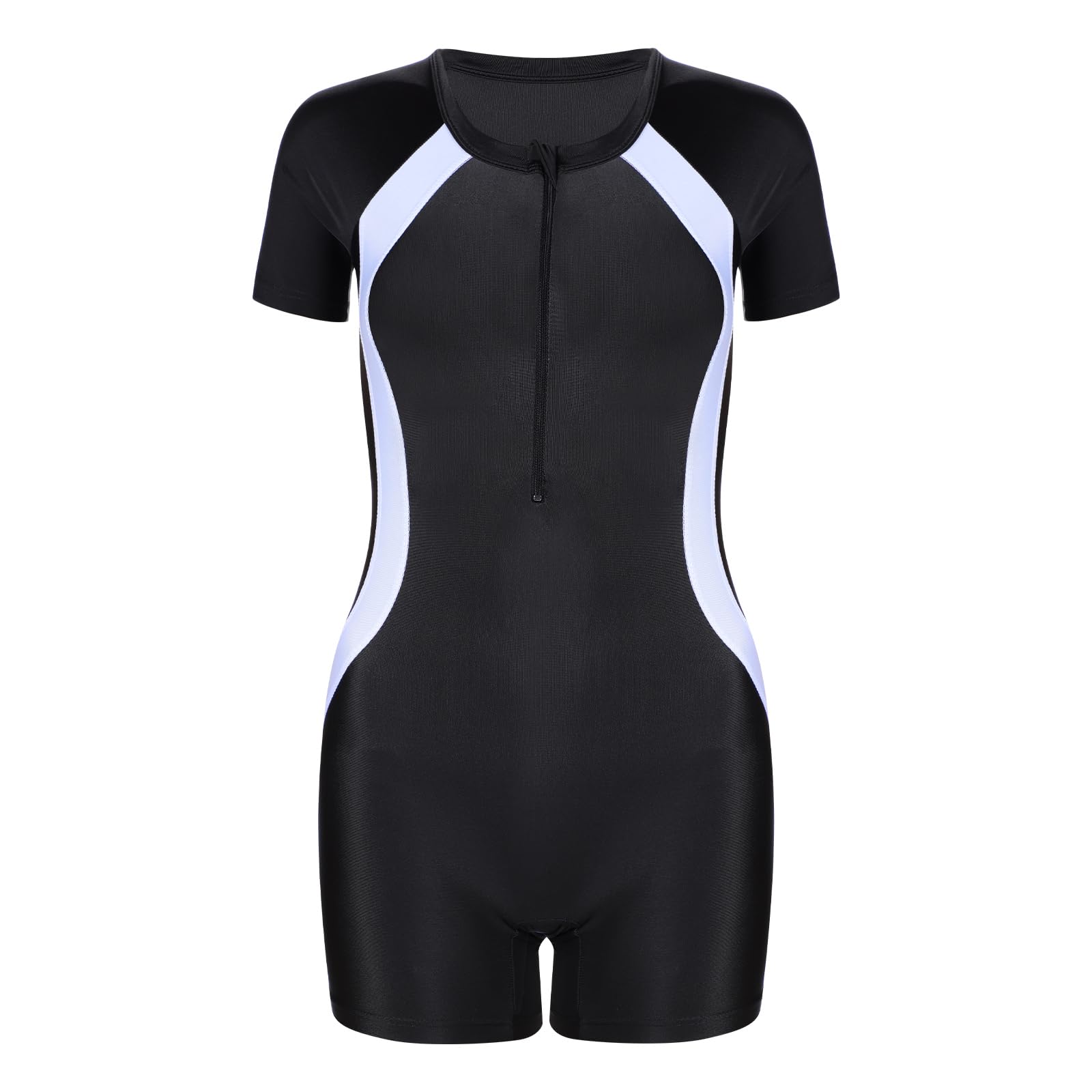 Lancry Maillot de bain une pièce pour garçons et filles, maillot de bain à manches courtes pour filles de 6 à 14 ans
