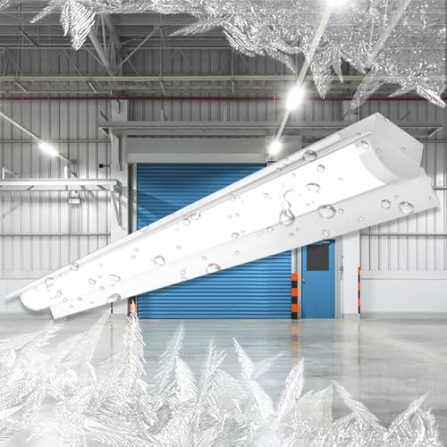 防水防湿 LEDベースライト 笠付トラフ型 40w型 2灯相当 IP65防水 【4台】笠付型 蛍光灯 器具一体形 省エネ 長寿命 消費電力33W 高輝度5200lm 従来天井直付 薄型 傘付型 LED一体型 照明器具 PSE認証 -40~30℃環境適用 冷