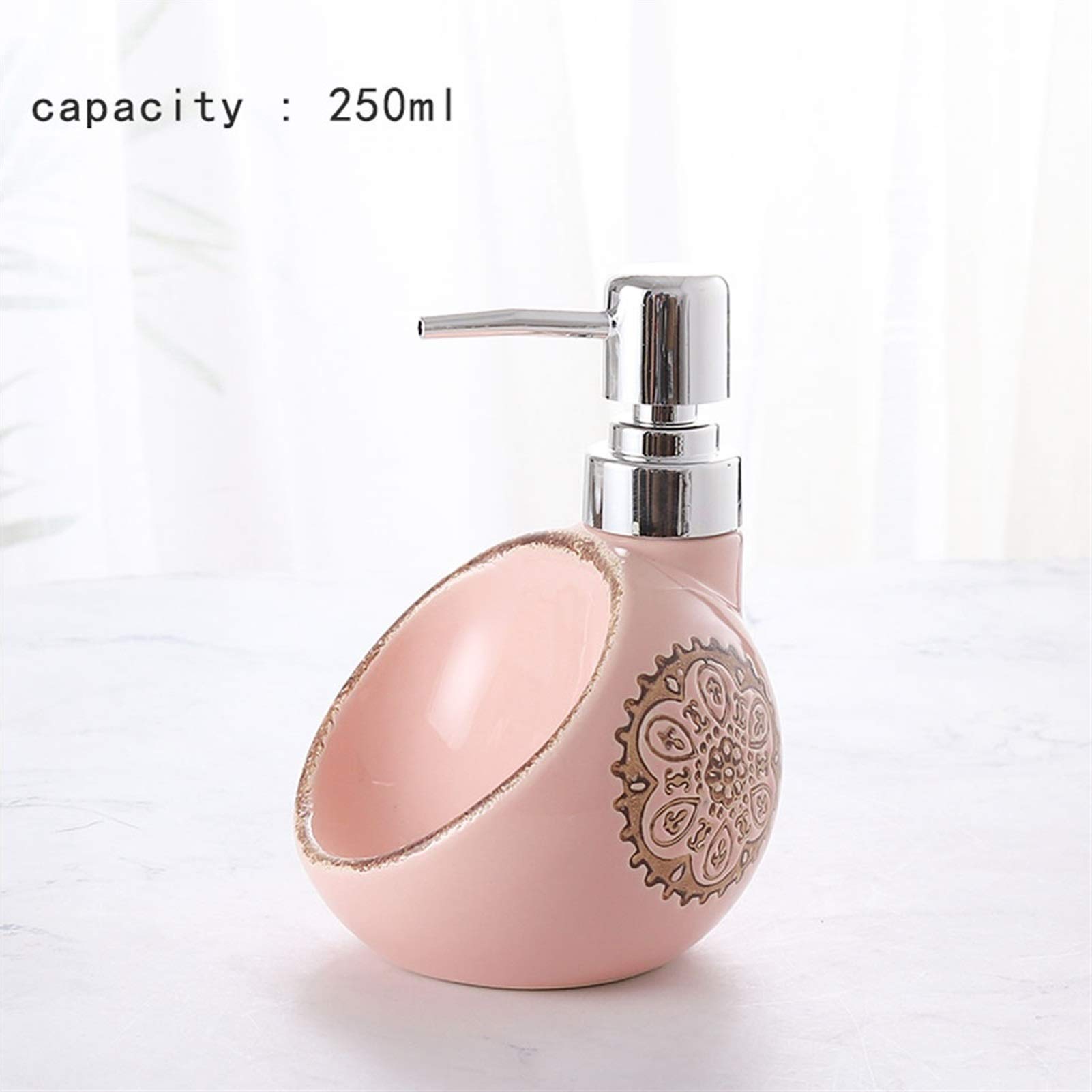 Dispenser per sapone liquido Lozione detergente ceramica Dispenser maniluvio dispenser di sapone Bagno Doccia Lotion Dispenser Soap Dispenser Dosatore Sapone Ricaricabile ( Color : B , Size : SMALL )