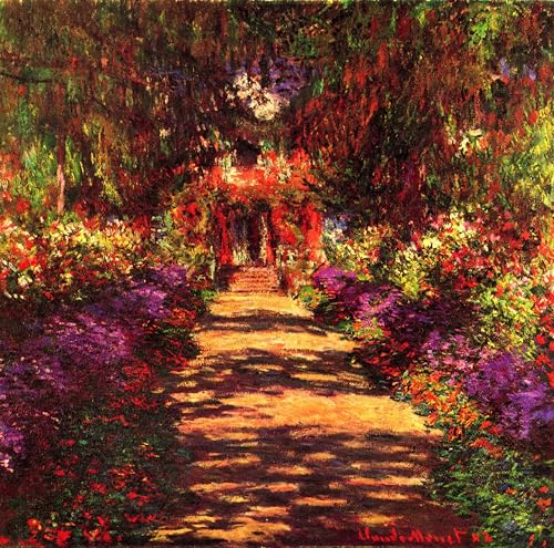 Toile roulée Path in Monets Garden in Giverny Monet 101,6x101,6 cm