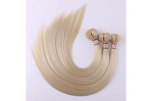 3 Bundles Silky Straight Synthetic Hair Weave Extensions 16 18 20 Inches