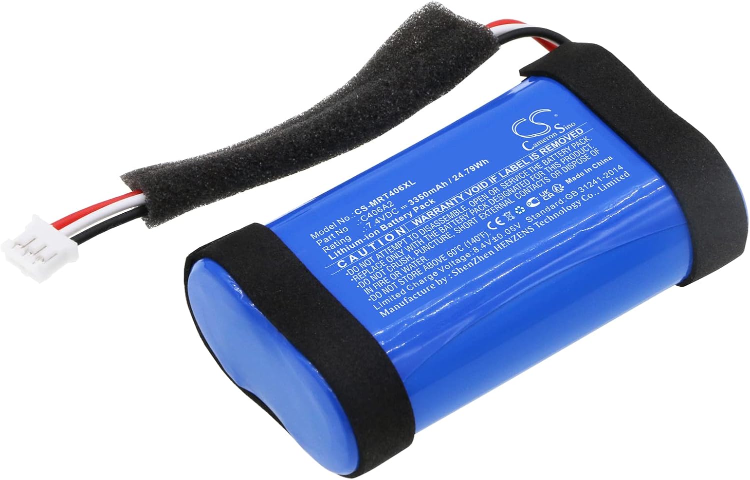 Cameron Sino Battery for Marshall 1001908, 1005696, Emberton PN:Marshall C406A2 6700mAh / 24.79Wh